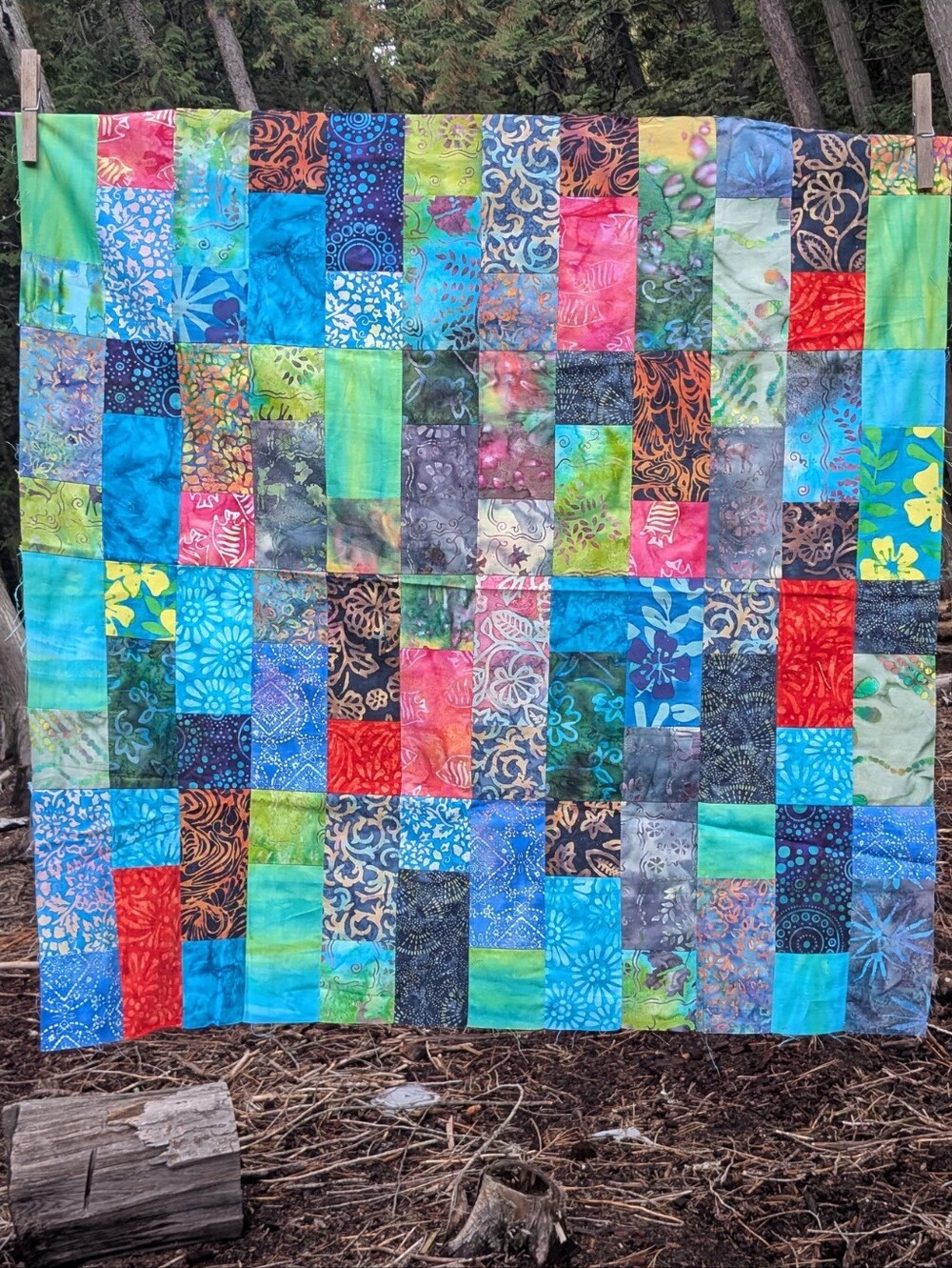 Pieced Quilt Top 31" x 31.5"